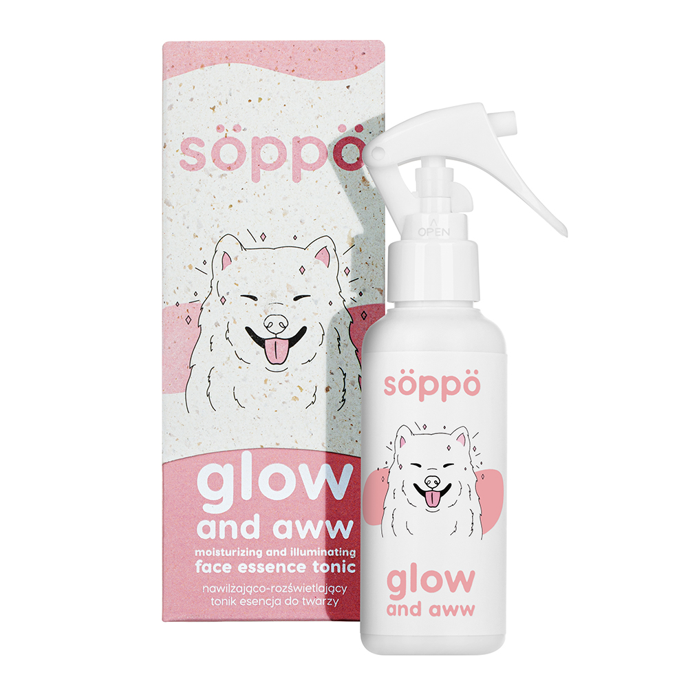 Söppö Glow And Aww nawilżająco-roświetlający tonik esencja do twarzy, 100 ml