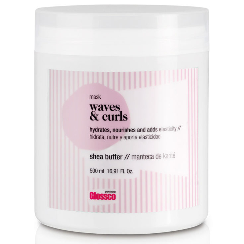 Glossco Professional Waves & Curls keratynowa maska do włosów kręconych lub odwodnionych, 500 ml