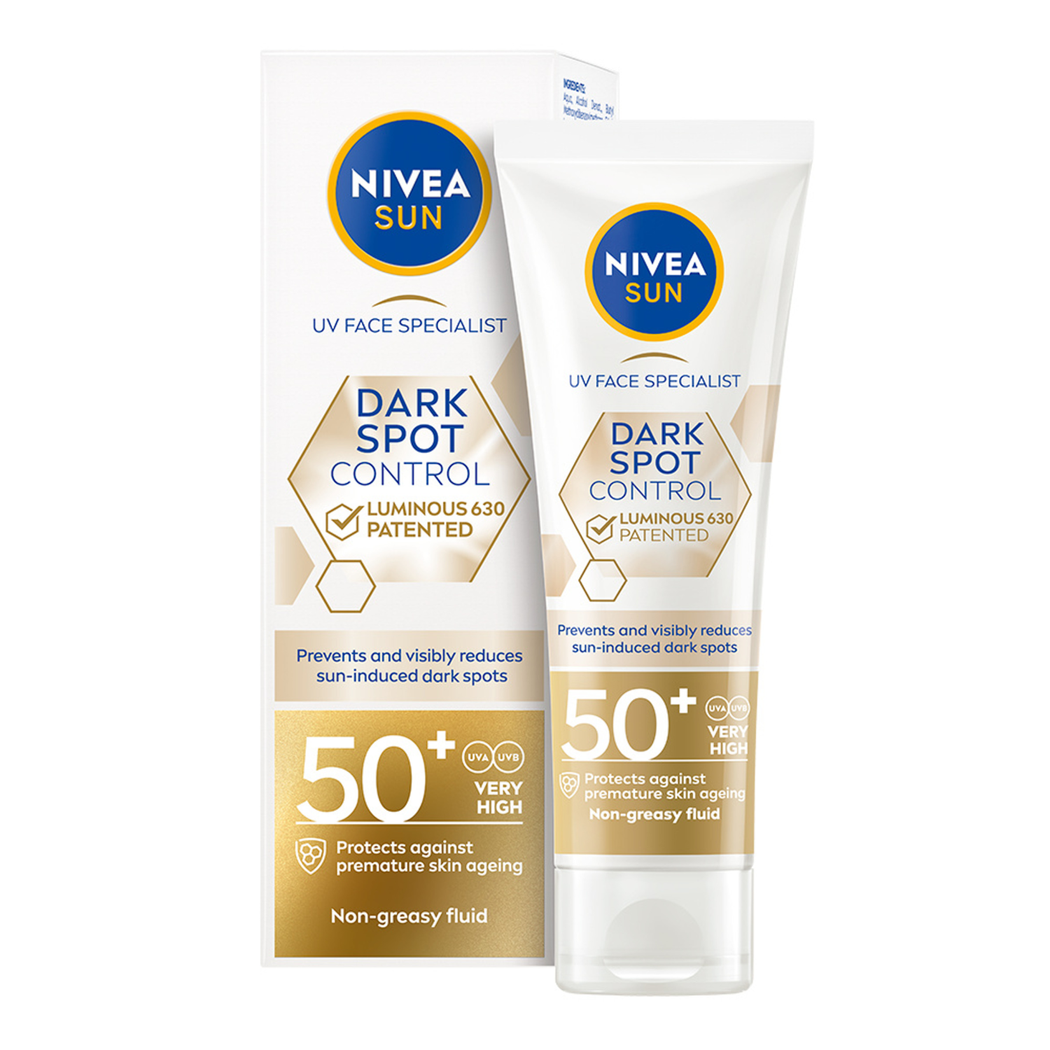 Nivea Sun Luminous 630 Dark Spot Control fluid z SPF50+ do twarzy, 40 ml