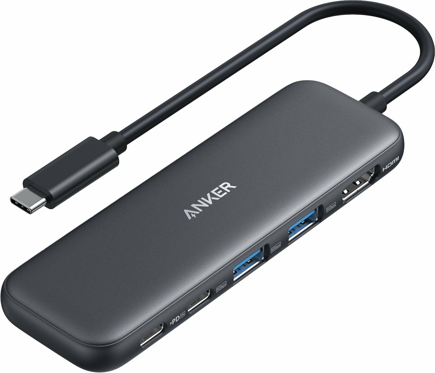 Anker 332 USB-C Hub 5-in-1 czarny - przejściówka USB-C