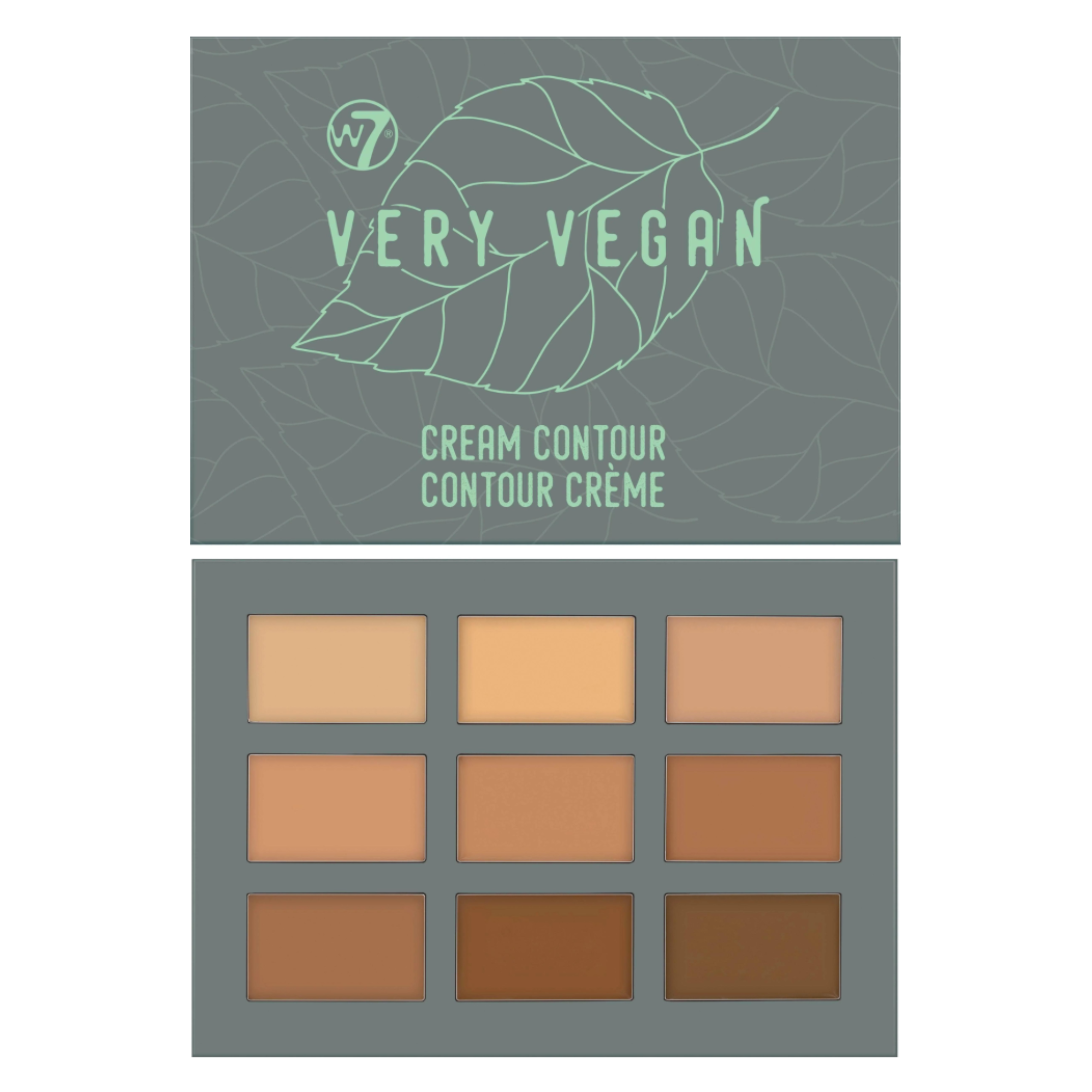 W7 Very Vegan paleta do konturowania twarzy, 10,8 g