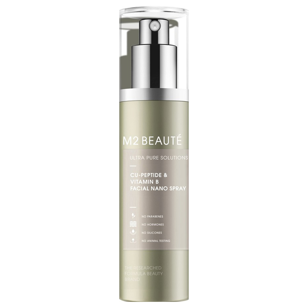 M2 Beaute Ultra Pure Solutions Facial Nano Spray serum do twarzy z peptydem miedzi i witaminą B, 75 ml