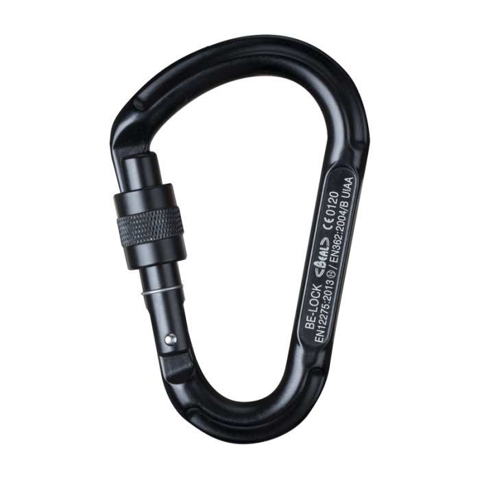 Karabinek wspinaczkowy HMS zakręcany Beal BE LOCK SCREW black - ONESIZE