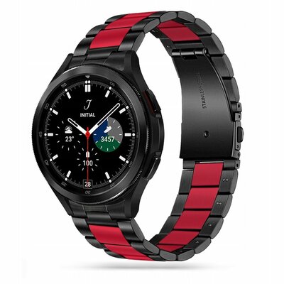 Pasek TECH-PROTECT Stainless do Samsung Galaxy Watch 4/5/5 Pro/6/FE Czarno-czerwony