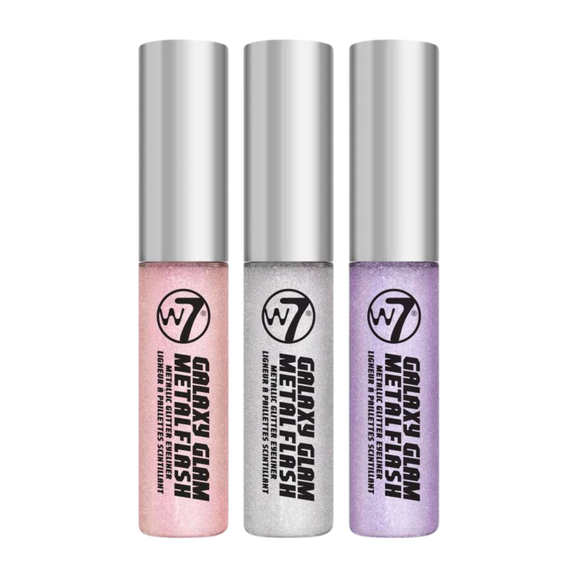 W7 Metalflash Trio zestaw brokatowych eyelinerów, 3 szt./1 opak.
