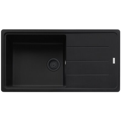 Zlewozmywak jednokomorowy z ociekaczem FRANKE Basis BFG 611-97 114.0693.556 Czarny mat 50x97