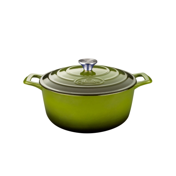 La Cuisine - Garnek żeliwny okrągły Pro 26cm 4.75l Zielony