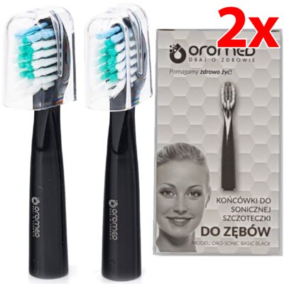 Oryginalna końcówka szczoteczki ORO-MED Sonic Basic (2 szt.) (Usuwanie przebarwień)