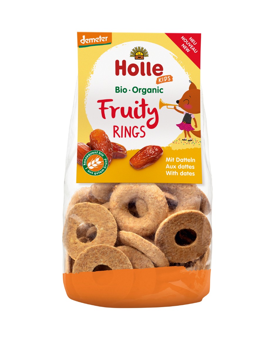 Holle BIO Owocowe krążki orkiszowo-owsiane z daktylami, 100 g