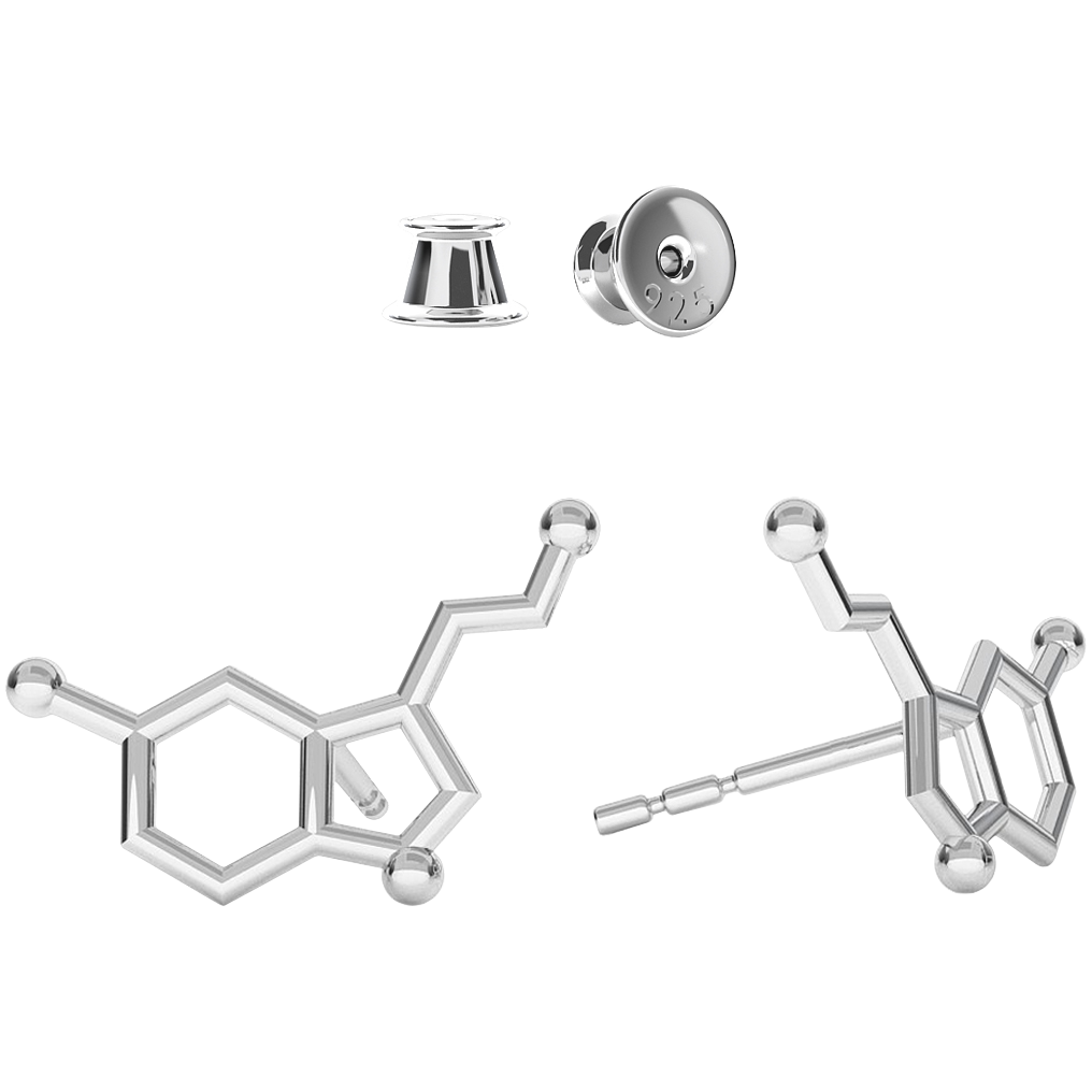 Giorre Serotonina kolczyki ze srebra próby 925, 1 para