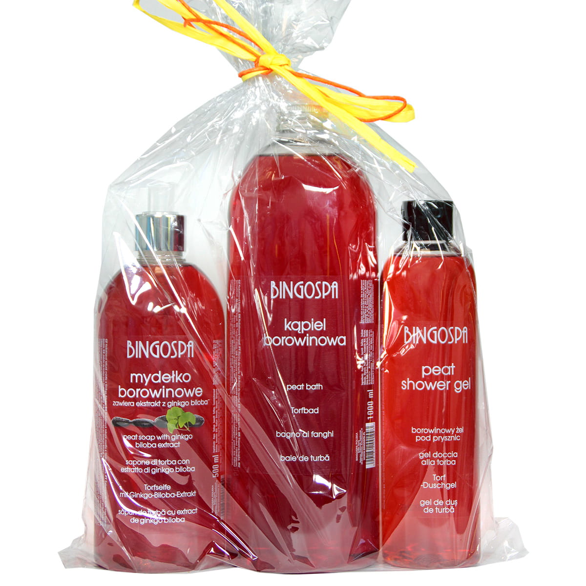 Bingospa zestaw borowinowa pielęgnacja: żel pod prysznic, 300 ml +  kąpiel borowinowa, 1000 ml + mydełko borowinowe z miłorzębem, 500 ml