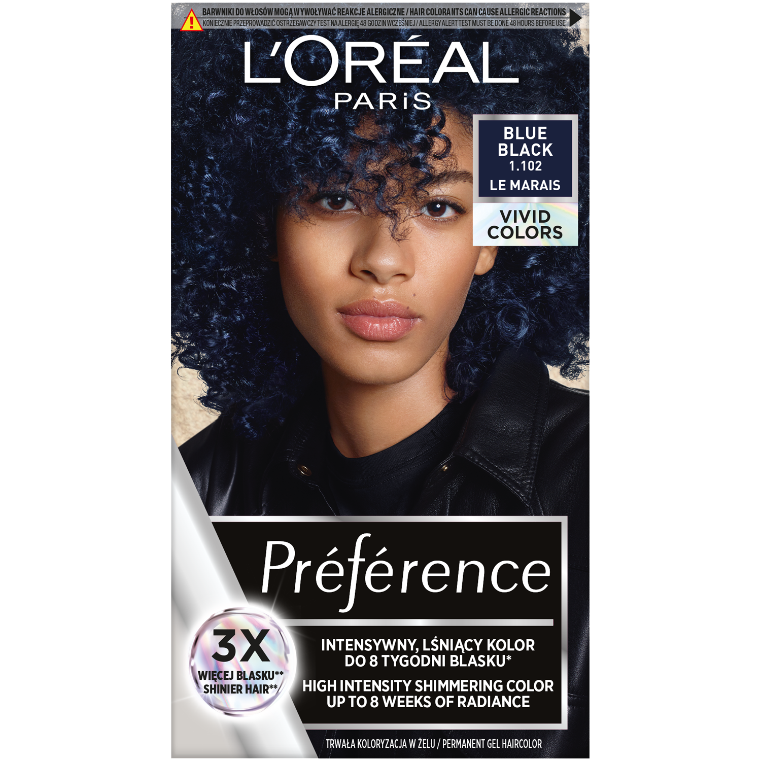 L'Oréal Paris Préférence Vivid Colours farba do włosów 1.102 blue black, 1 opak.