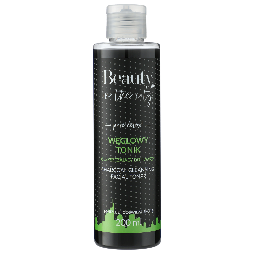 Beauty In The City Detox węglowy tonik oczyszczający do twarzy, 200 ml