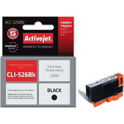 Tusz ACTIVEJET do Canon CLI-526BK Czarny 10 ml ACC-526BN