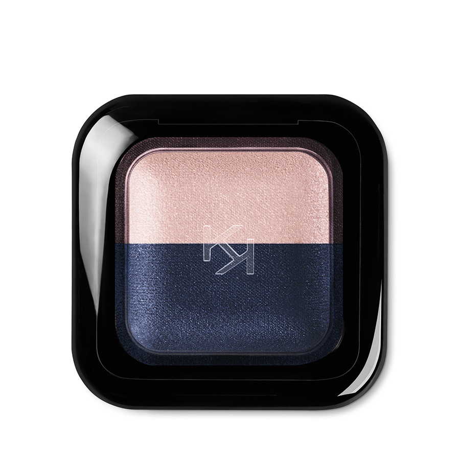 Kiko Milano Bright Duo wypiekany cień do powiek 10 Matte Candy Rose - Satin Navy Blue, 2,5 g