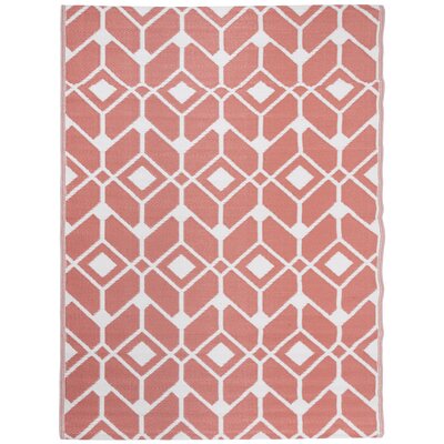 Dywan zewnętrzny MULTIDECOR Sara 160 x 220 cm Różowo-Biały