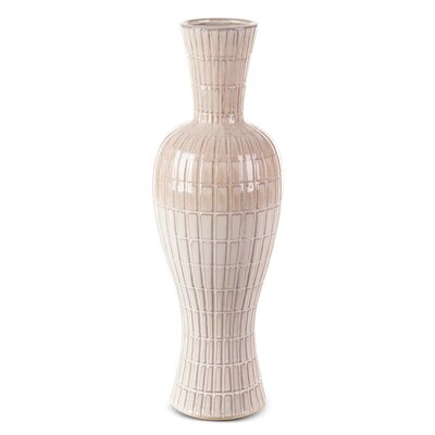 Wazon EUROFIRANY Edna 01 16 x 48 cm Kremowy