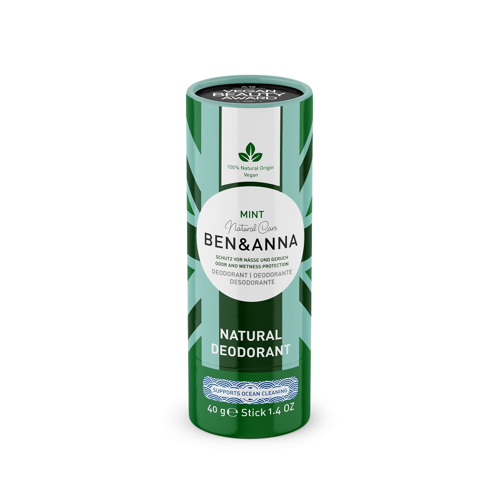 Ben&Anna naturalny dezodorant na bazie sody sztyft kartonowy Mint, 40 g
