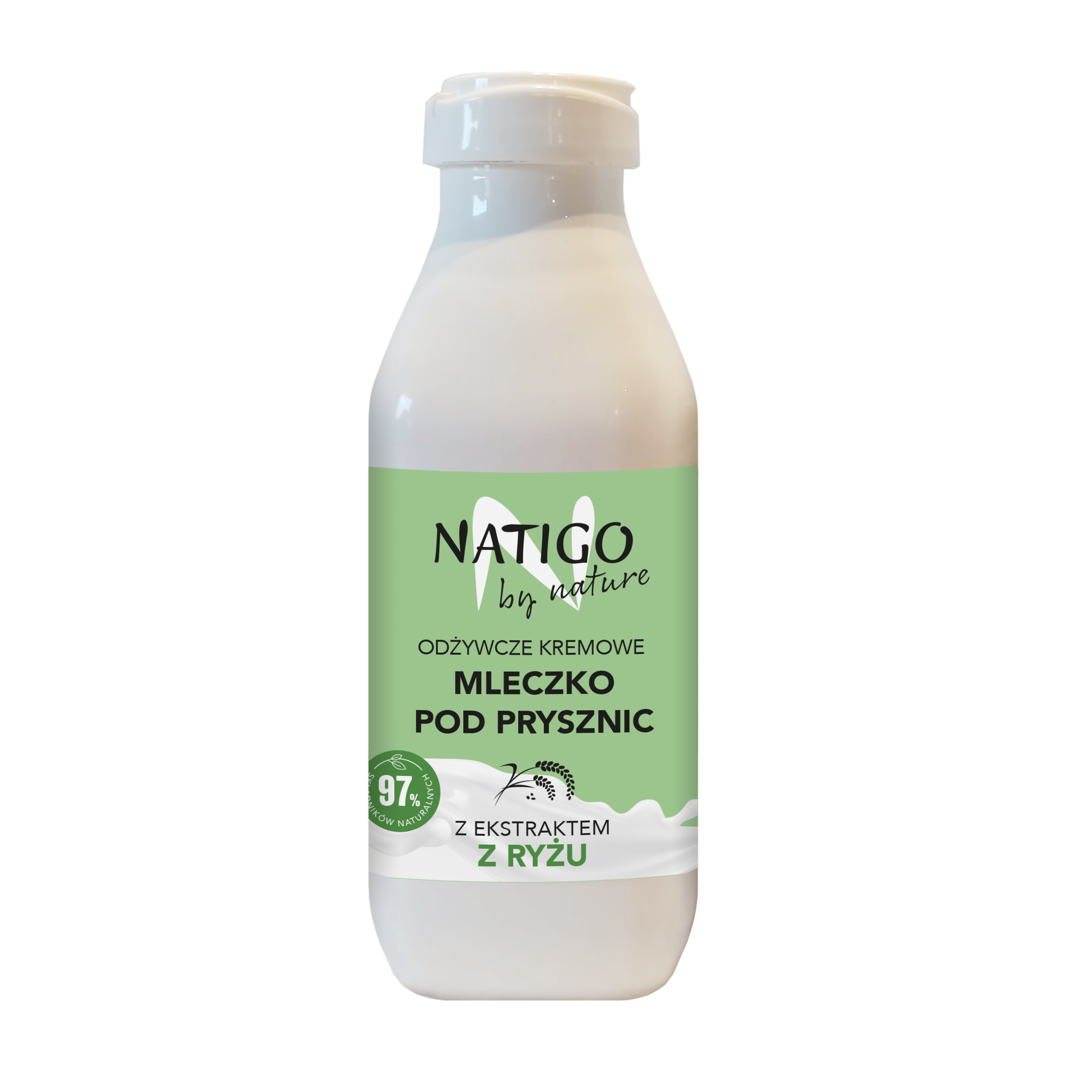 Natigo By Nature odżywcze kremowe mleczko pod prysznic z ekstraktem z ryżu, 400 ml