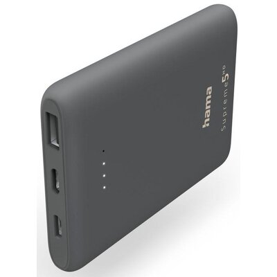 Powerbank HAMA Power Pack Supreme 5HD 5000mAh 10.5W Ciemnoszary