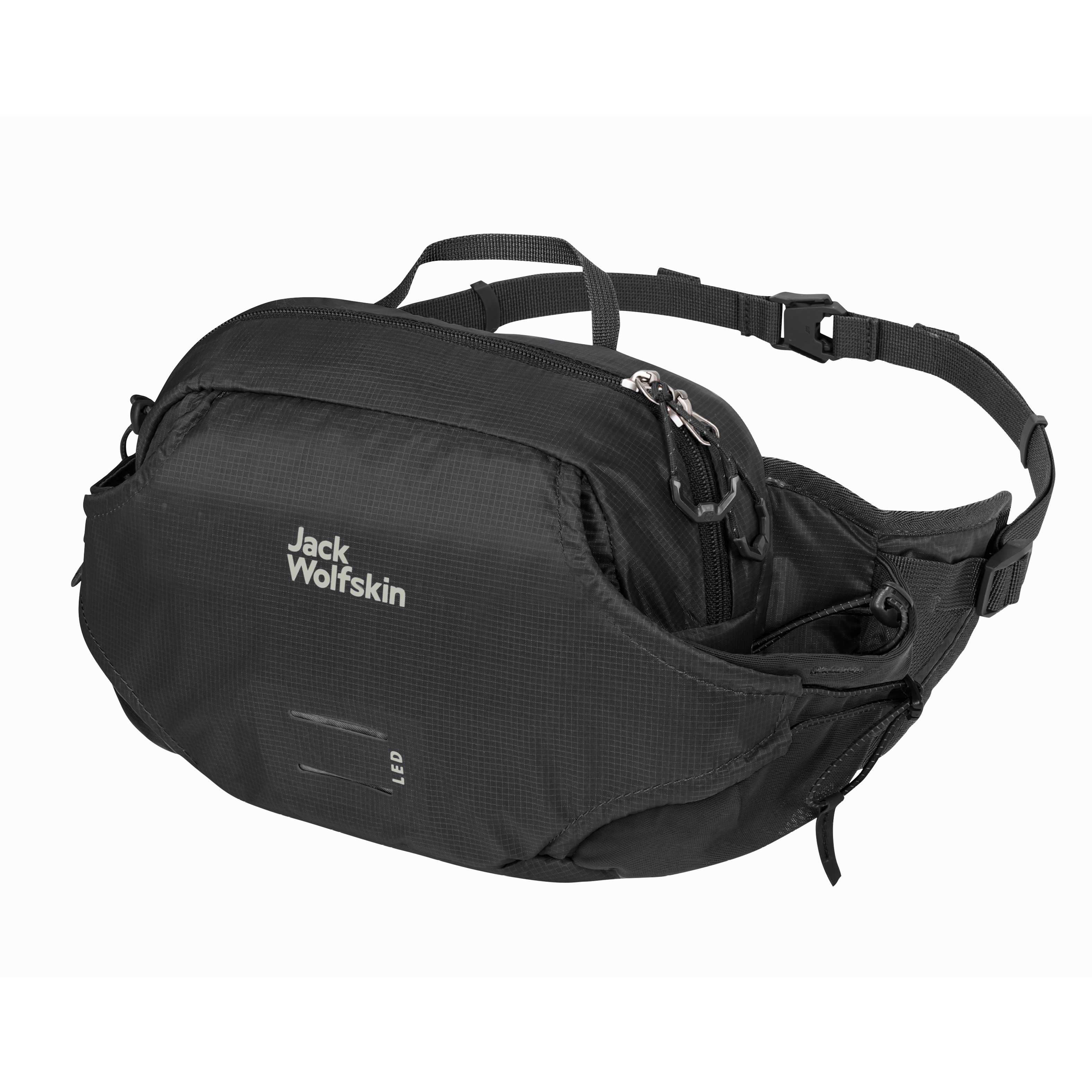 Sportowa torebka biodrowa Jack Wolfskin VELO TRAIL flash black - ONE SIZE