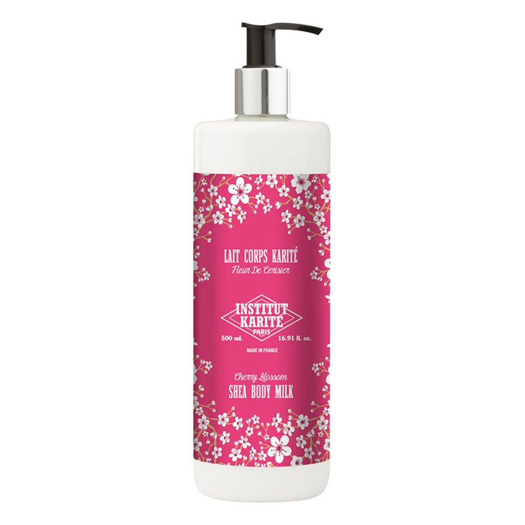 Institut Karite Cherry Blossom Shea Body Milk mleczko do ciała z masłem Shea Kwiat Wiśni, 500 ml
