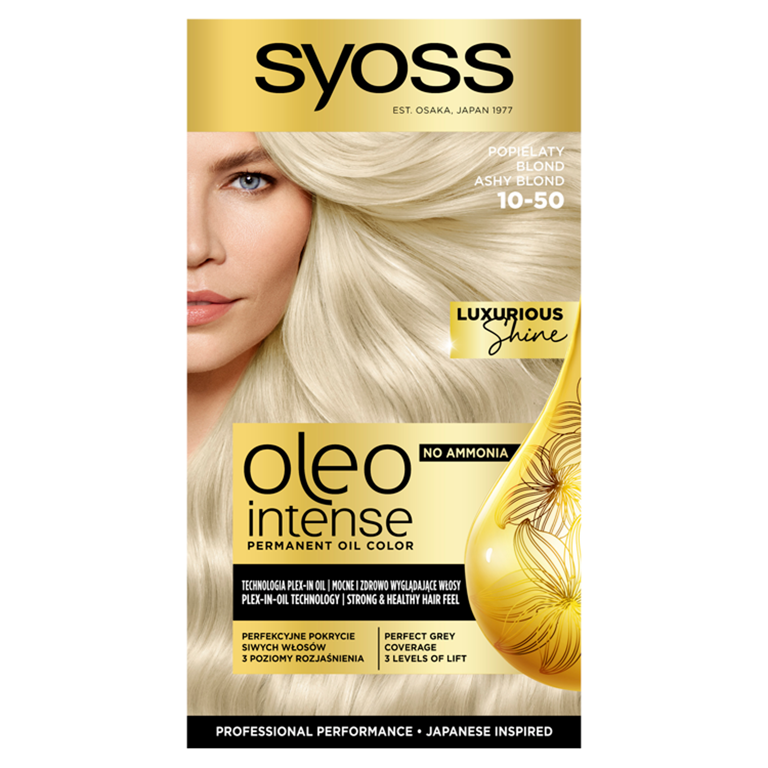 Syoss Oleo Intense farba do włosów bez amoniaku 10-50 popielaty blond, 1 opak.