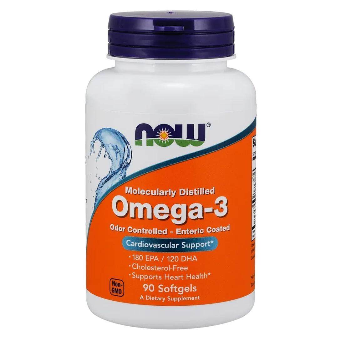 Now Foods Omega-3 Molecularly Distilled suplement diety, 90 kaps./1 opak.