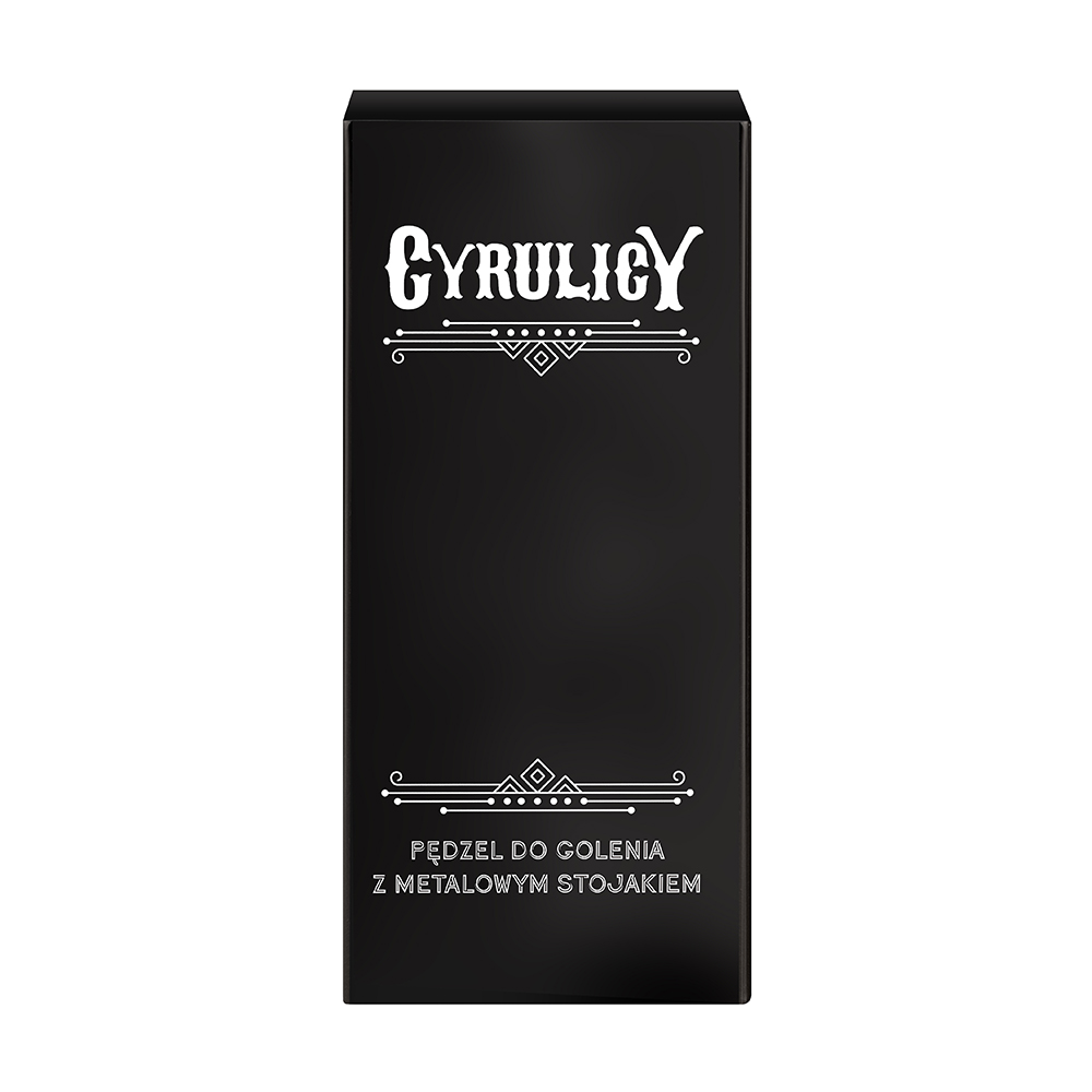 Cyrulicy pędzel do golenia z metalowym stojakiem, 1 szt.