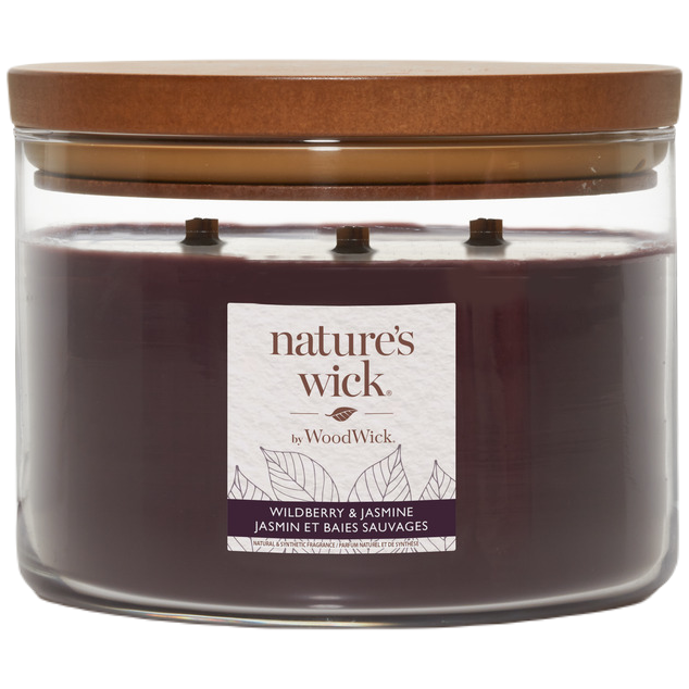 Nature's Wick By WoodWick Wildberry&Jasmine świeca zapachowa, 433 g