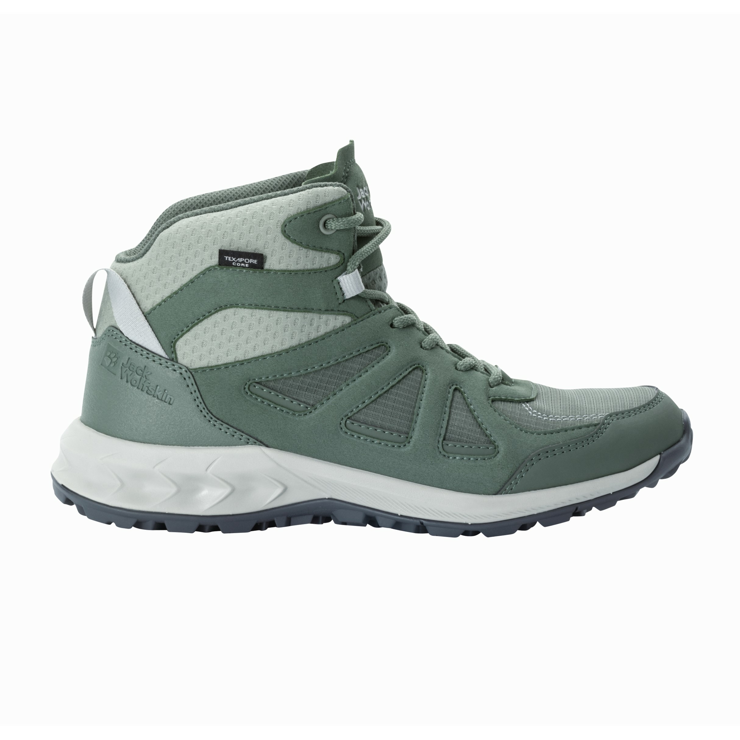 Buty damskie turystyczne Jack Wolfskin WOODLAND 2 TEXAPORE MID W hedge green - 39,5