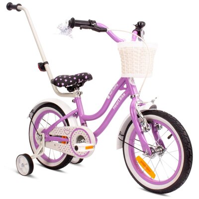 Rower dziecięcy SUN BABY Heart Bike 14 cali dla dziewczynki Fioletowy