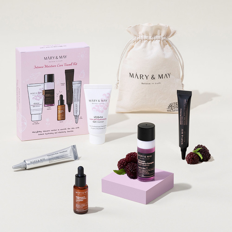 Mary & May zestaw podróżny: żel do mycia twarzy, 30 ml + esencja, 30 ml + serum, 10 ml + krem, 12 g + krem pod oczy, 12 g
