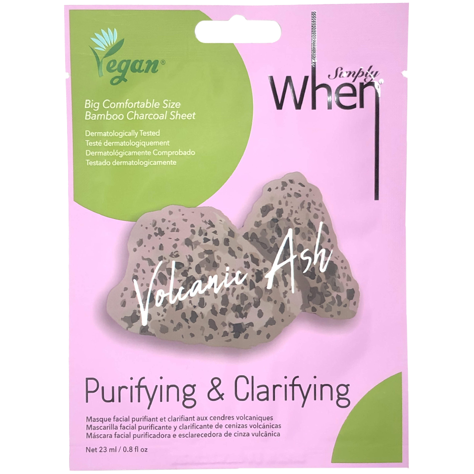 When Simply Vegan Volcanic Ash maska oczyszczająca do twarzy, 23 ml