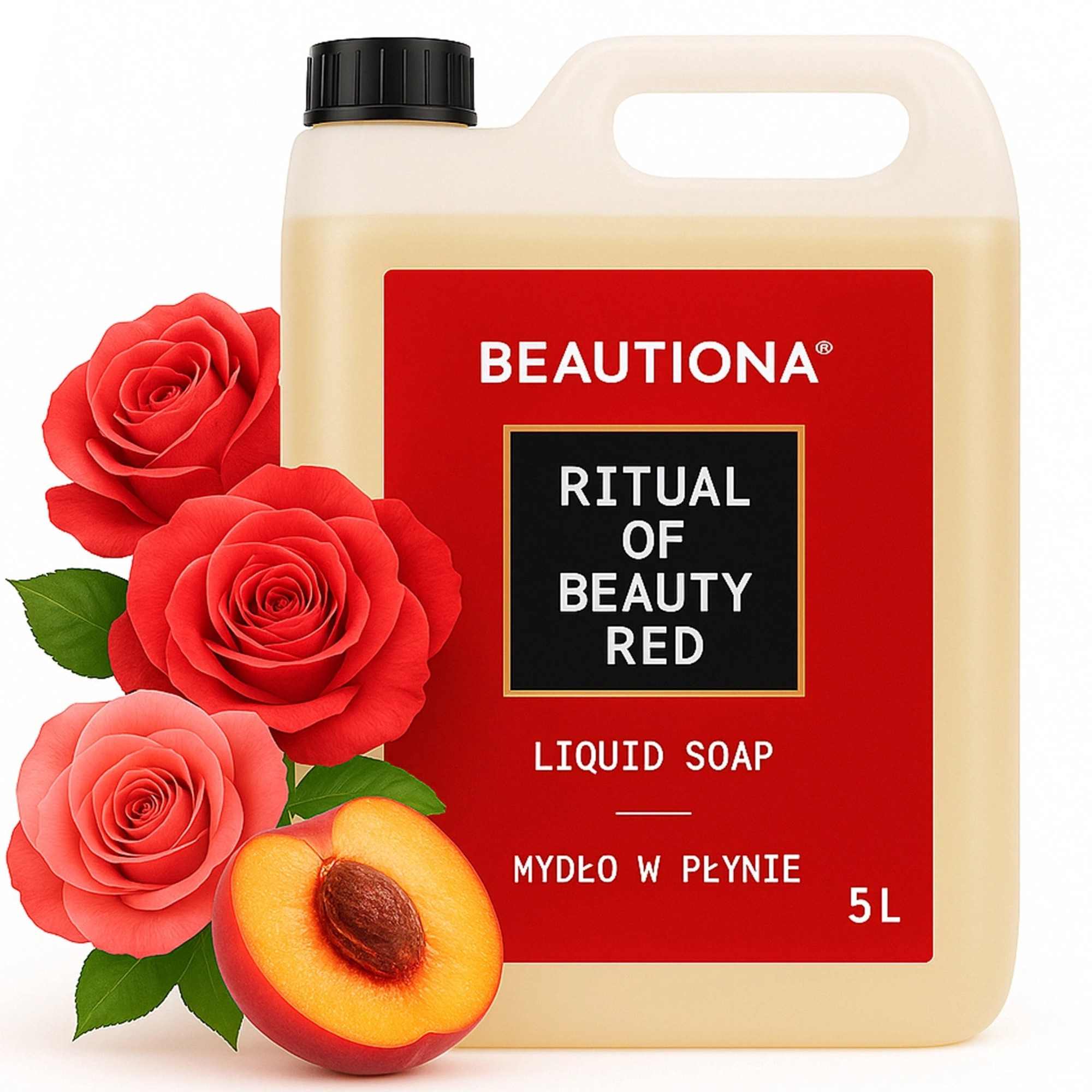 Beautiona mydło w płynie Peony & Rose, 5 l