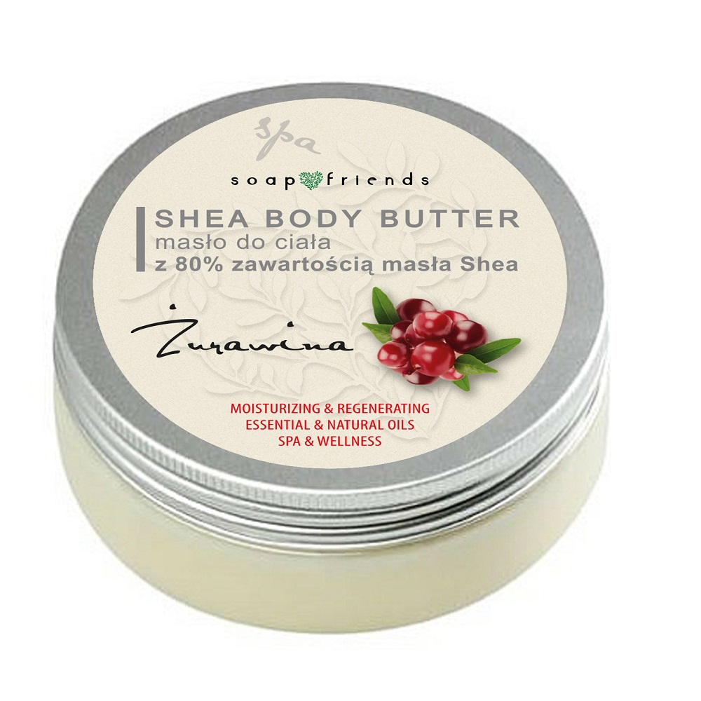 Soap&Friends Shea Body Butter masło do ciała żurawina shea butter 80%, 200 ml