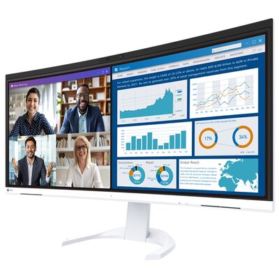 Monitor EIZO FlexScan EV3450XC-WT 34.1" 3440x1440px IPS Curved
