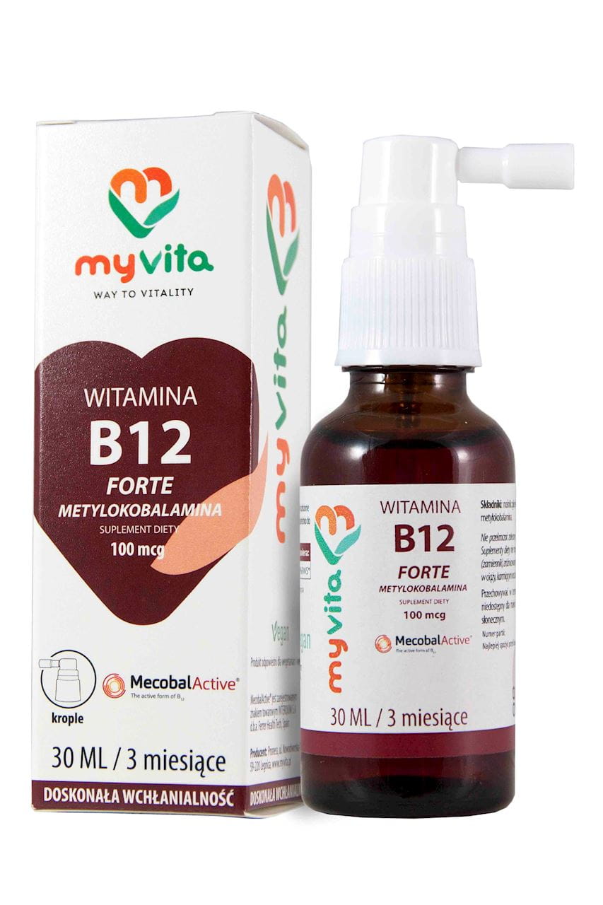 Witamina B12 100mcg - krople 30ml - Metylokobalamina (MyVita)