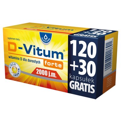 Witamina D OLEOFARM D-Vitum forte 2000 j.m. (150 kapsułek)