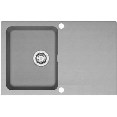 Zlewozmywak jednokomorowy z ociekaczem FRANKE Orion OID 611-78 114.0476.401 Kamienny szary 50x78