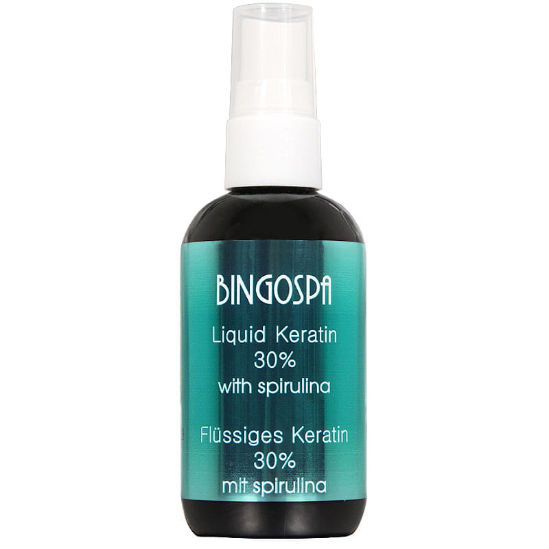 Bingospa płynna keratyna 30% ze spiruliną, zdrowe pogrubione gęste włosy, 100 ml
