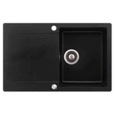 Zlewozmywak jednokomorowy z ociekaczem TEKA Clivo 45 B-TQ 40148000 Onyx 49.5x78