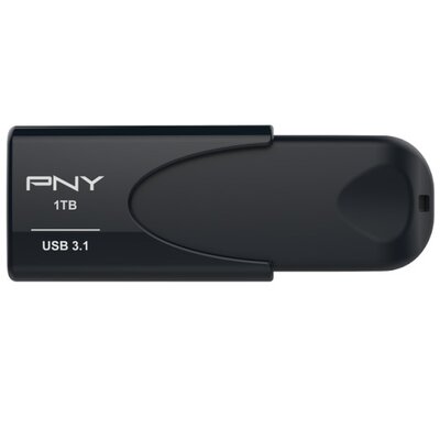Pendrive PNY Attaché 4 1TB, USB 3.2 Gen. 2 (USB 3.1), Odczyt 80 Mb/s, Zapis 20 Mb/s Czarny