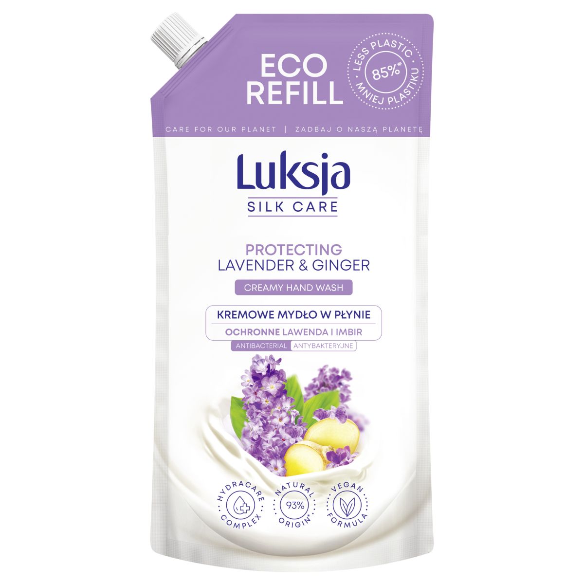 Luksja Silk Care Lawenda i Imbir zapas kremowego mydła w płynie, 500 ml