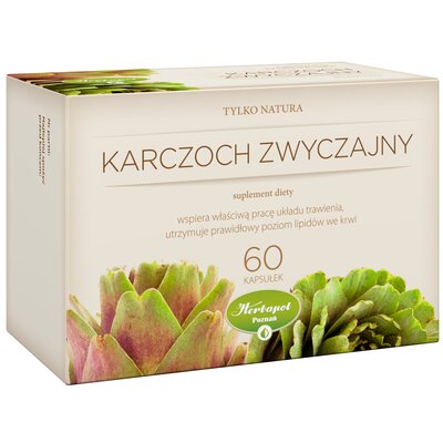Suplement na trawienie HERBAPOL Karczoch zwyczajny Tylko Natura (60 kapsułek)