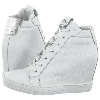 Sneakersy Carinii Białe/Srebrne B9046-I81-J28-000-B88