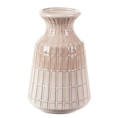 Wazon EUROFIRANY Edna 04 15 x 22 cm Kremowy