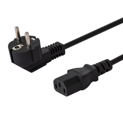 Kabel zasilający Schuko (kątowy) - IEC 320 C13 SAVIO 3 m