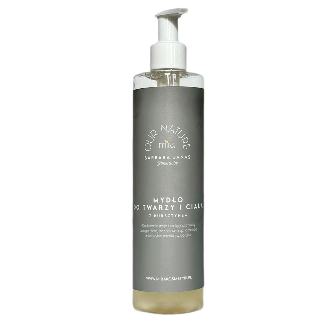 Mira Our Nature By Basia Face & Body mydło z bursztynem, 300 ml