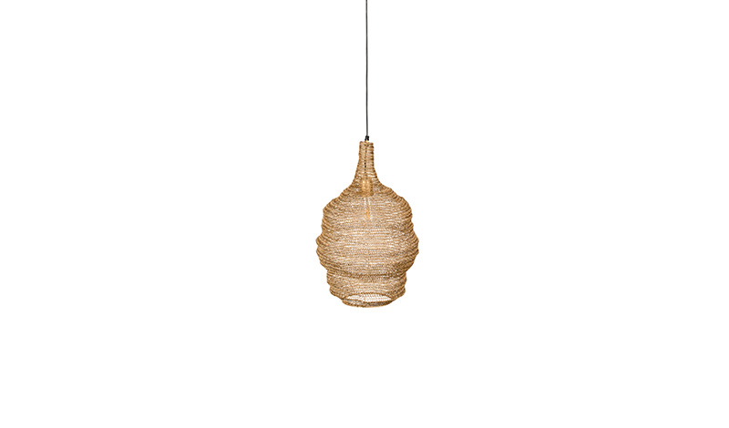 White Label Living - Lampa wisząca LENA M mosiężna